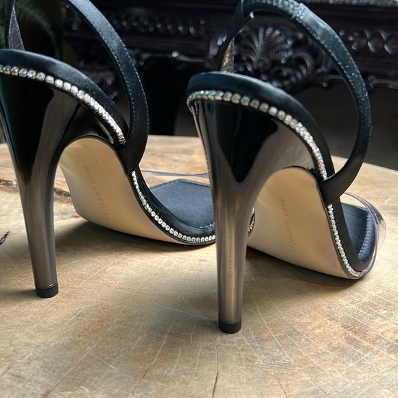 Good American black and bling heels size 10. A394 - Picture 5 of 5